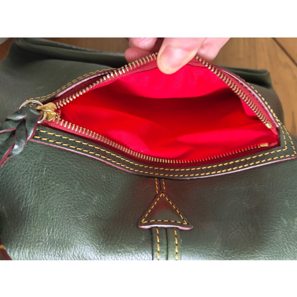 Dooney & Bourke Florentine Medium Toggle Crossbody Bag Ivy Green Leather Purse - Picture 12 of 16